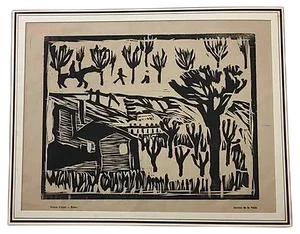 Piazza d'Armi, Rome - Original Woodcut Print - 1913 1913