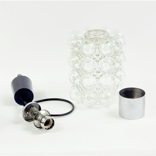 1960s Mid-Century Modern Bubble Glass Pendant Lights by Helena Tynell for Limburg, Germany - a Pair For Sale - Image 6 of 7