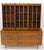 Walnut mid century modern two-part hutch credenza display cabinet glass doors For Sale - Image 9 of 16