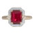 Scarlet & Gray Game Day | 2.2Ct Natural Ruby & Diamond Ring in Solid 14k Gold For Sale