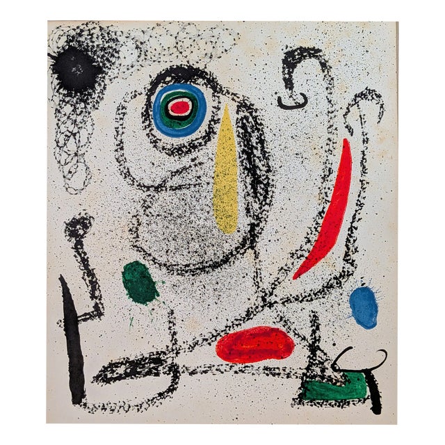 Joan Miro, Surrealist Composition Limited Edition, 1968, Lithograph For Sale
