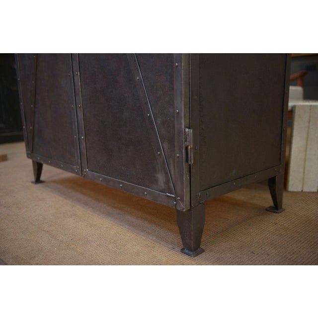 Buffet in Riveted Metal, 1940s For Sale - Image 14 of 16