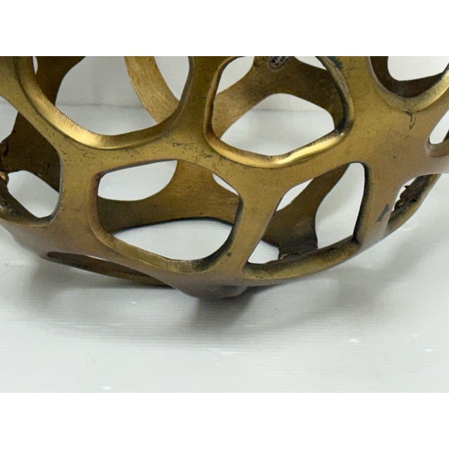 Z Gallerie Gold Metal Sphere For Sale - Image 10 of 12