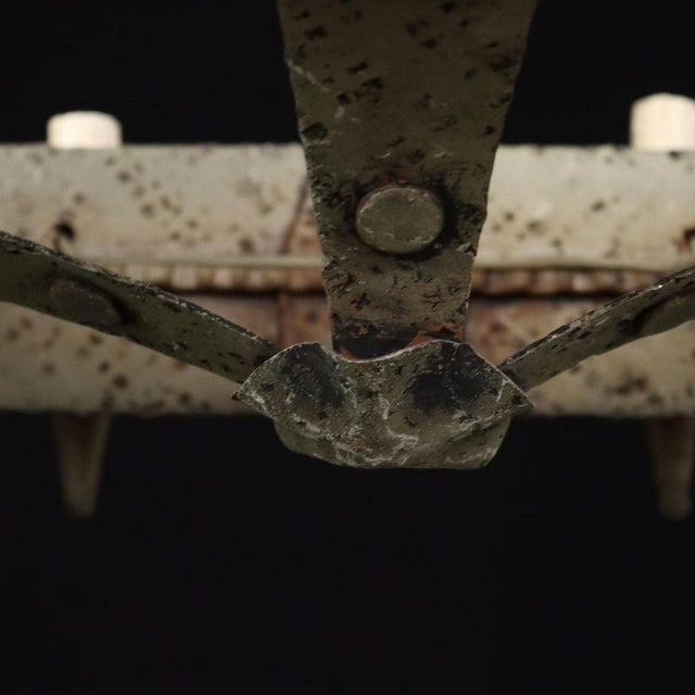 20th Century Metal Chandelier, Italy For Sale - Image 6 of 8