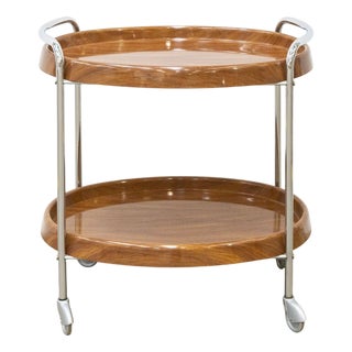 Space Age Cart in Chromed Steel and Plastic, 1970s For Sale