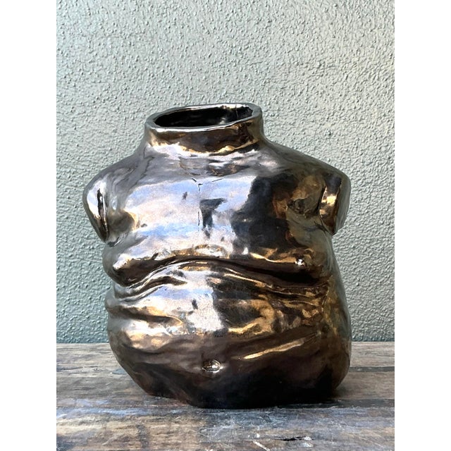 Make a bold artistic statement in your interior with this striking vintage ceramic torso vase. Channeling the avant-garde...