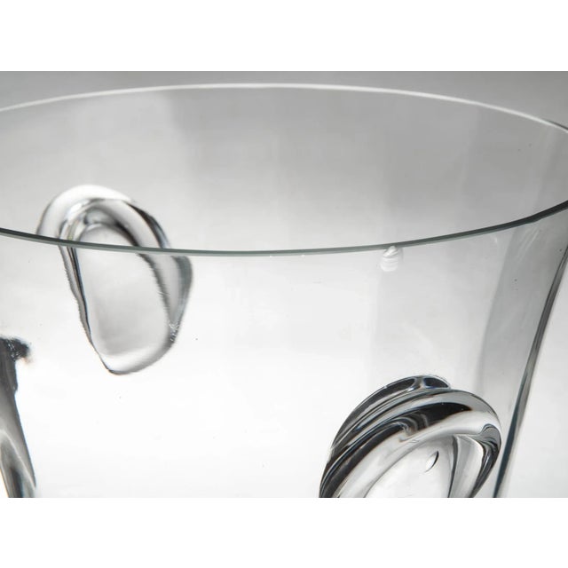 Transparent Late 20th Century Crystal Ice Bucket with 2 Handles For Sale - Image 8 of 9