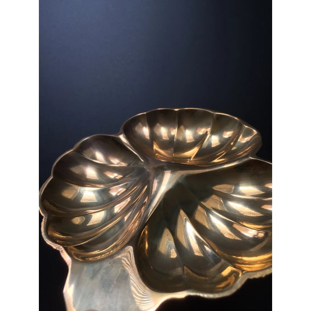 Vintage Three Part Clover Brass Candy Dish - Set of 2 For Sale In Las Vegas - Image 6 of 7