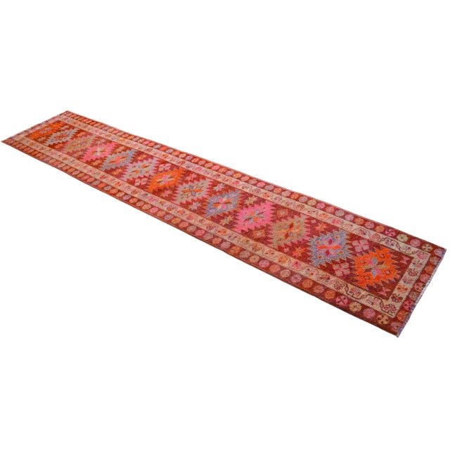 1970s Vintage Hand Knotted Tribal Kurdish Runner For Sale - Image 4 of 11