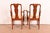 Stickley Queen Anne Carved Solid Cherry Wood Armchairs, Pair For Sale - Image 12 of 15