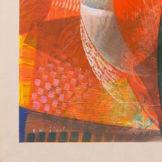 Modern 'Lovers Beneath a Tree of Doves' by Vittorio Maria Di Carlo, New Figurative Movement, Italian Modernist Oil For Sale - Image 3 of 9