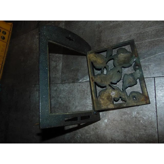 Black Art Nouveau Brass Door to the Chapel, 1890s For Sale - Image 8 of 9