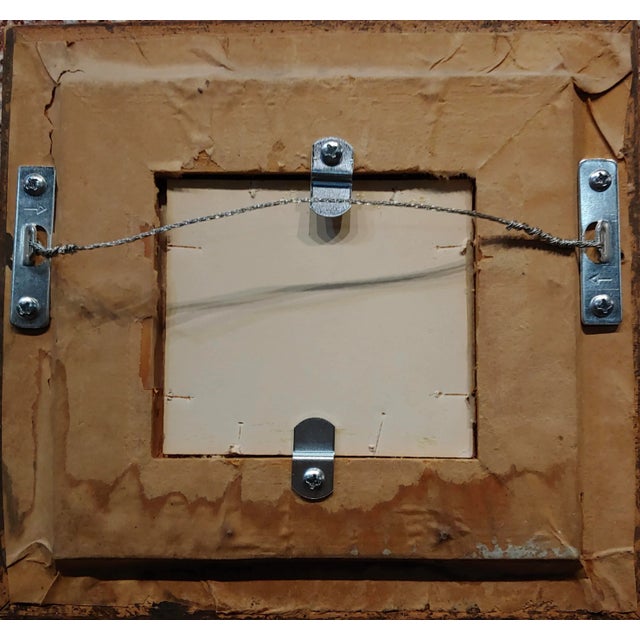 Blue Women at the Market 1920s French Impressionist -Oil Painting For Sale - Image 8 of 9