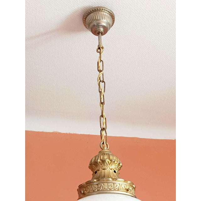 Large Art Nouveau Globe Pendant Light, 1920s For Sale - Image 3 of 10