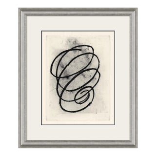 Black Swirl No. 6 Framed Art Print by David Phoenix For Sale