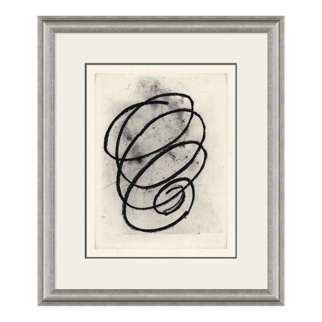 Black Swirl No. 6 Framed Art Print by David Phoenix For Sale