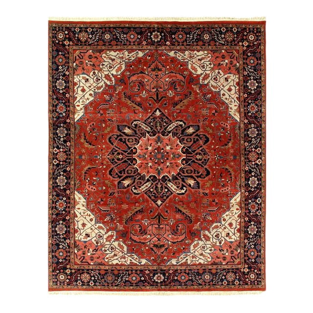 Pasargad Red Persian Hand Knotted Heriz Design Rug 12 X 16 Chairish