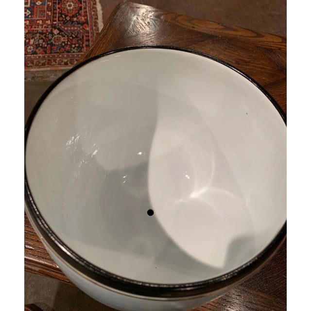 Gold 19th Century French Napoleon III Porcelain De Paris Landscape Cache Pot For Sale - Image 8 of 10