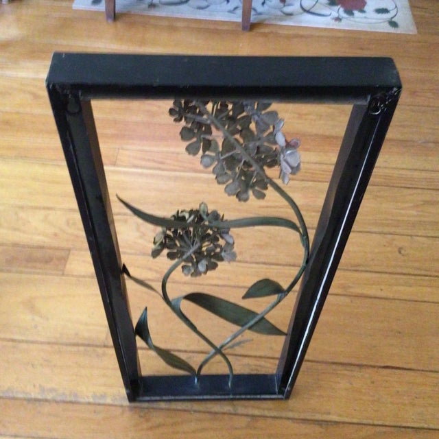Traditional Hand Crafted Metal Hydrangea Wall Art For Sale - Image 3 of 13