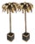 French Gilt Metal Palm Tree Sculptures in the style of Maison Jansen, 1970, Set of 2 For Sale
