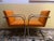 1980s BRNO Armchairs with Orange Upholstery by Mies van der Rohe for Knoll, 1980s, Set of 2 For Sale - Image 5 of 6