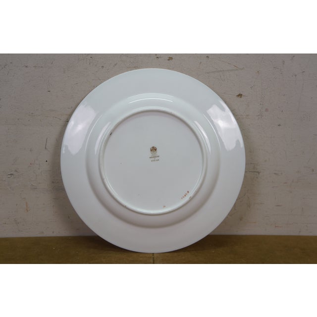 Vintage Wedgwood X2830 Gilt Gold Floral Acanthus Leaf Dinner Plates 11" - Set of 12 For Sale - Image 9 of 11