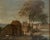 This 18th-century Flemish painting depicts a landscape composed of glimpses of country houses near an ancient fortified...