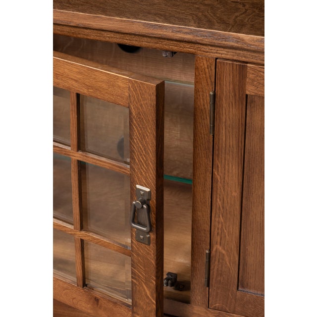 Wood Mission Quarter Sawn Oak 72" Tv Stand - Walnut (Aw) For Sale - Image 7 of 11