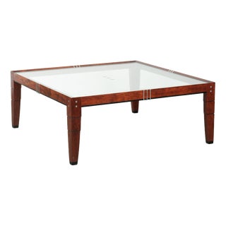 Art Deco Decoforma Series Square Coffee Table with Glass Top from Schuitema For Sale
