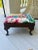 Antique Footstool Reupholstered in Colorful Designer Fabric For Sale - Image 4 of 8