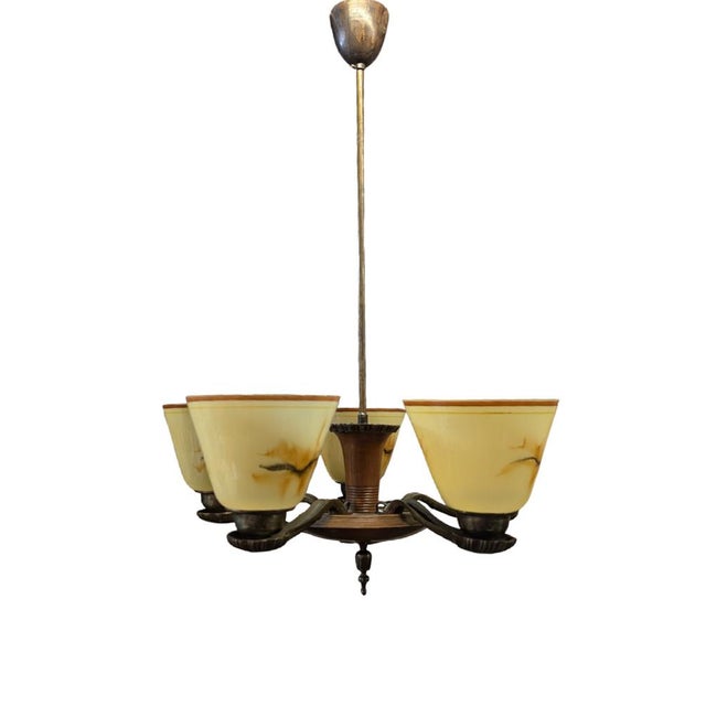 Five-Arm Chandelier by Paavo Tynell, 1930s For Sale - Image 17 of 17