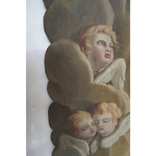 19th C Hand Painted Mirror With Angels by Mla For Sale - Image 17 of 18