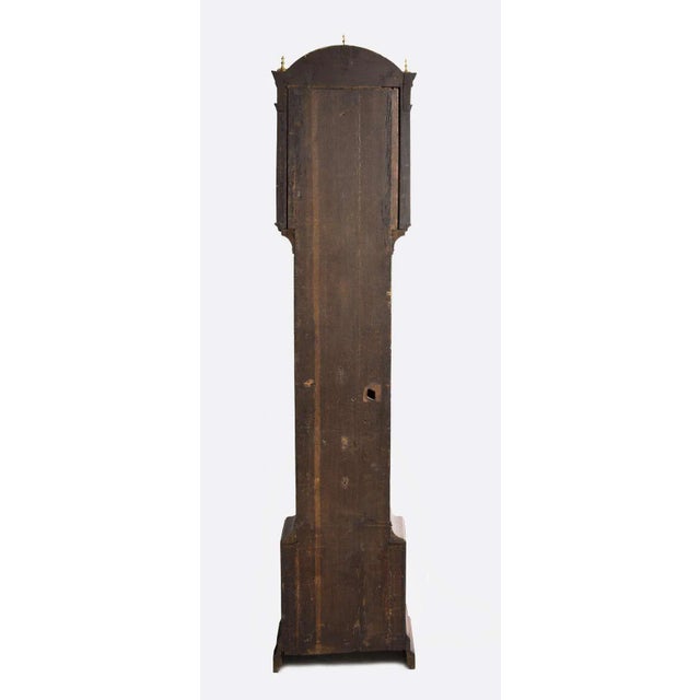 George III Mahogany Inlaid Tall Case Clock by James Clarke, circa 1770 For Sale - Image 10 of 11