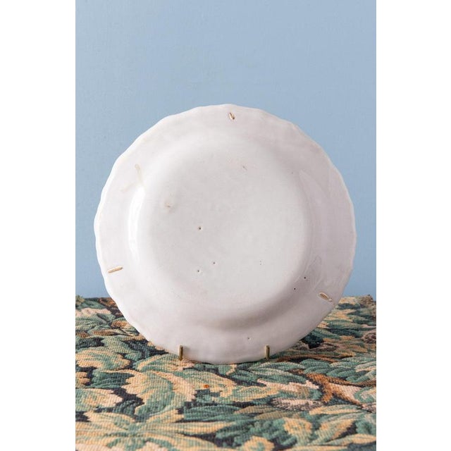 Rococo Faience Flag Plates from Moustiers, 1750s, Set of 2 For Sale - Image 9 of 11