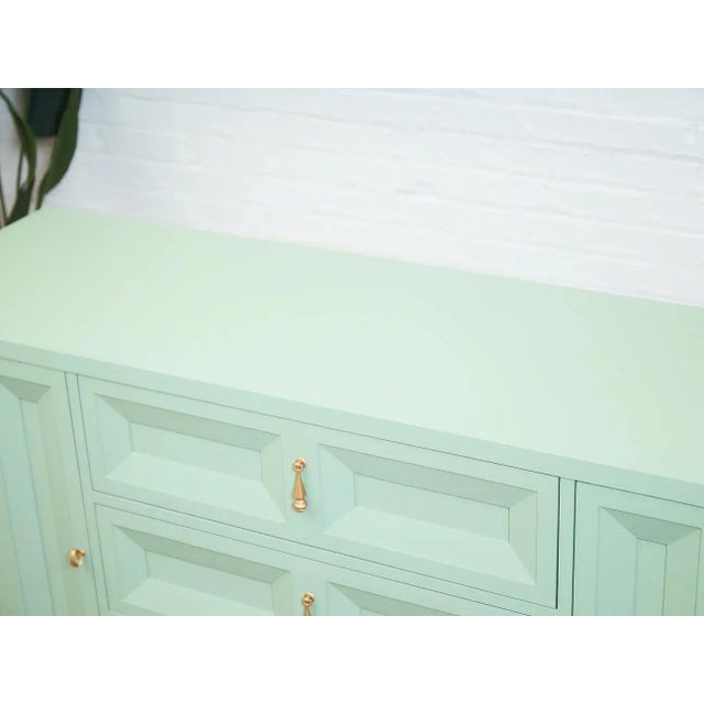 Glenn of California Chocolate Mint Hollywood Regency Dresser For Sale - Image 4 of 12