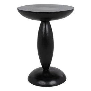 Adonis Side Table, Hand Rubbed Black For Sale