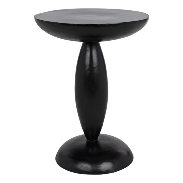 NOIR Adonis Side Table, Hand Rubbed Black For Sale