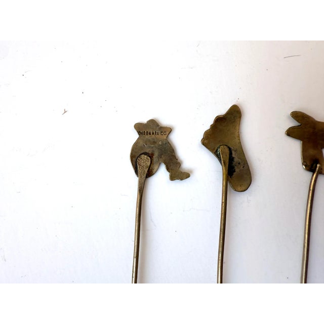 Vintage Handmade Mexican Silver Hors D’Oeuvre Picks – Set of 10 For Sale - Image 4 of 4