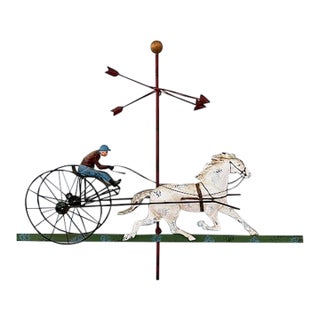 Vintage Boho Curtis Jere Painted Metal Weather Vane For Sale