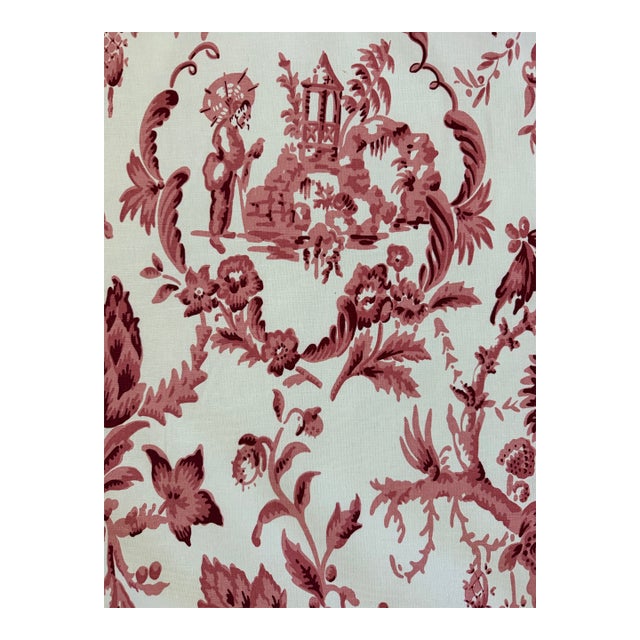 Quadrille Madam Butterfly Fabric 2 Yards Eggplant For Sale