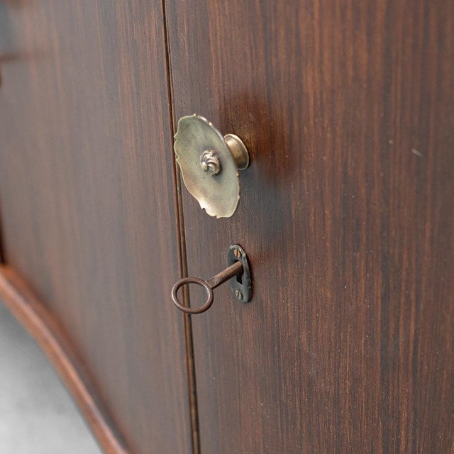 Vintage Brown Wooden Sideboard, 1950s For Sale - Image 9 of 13