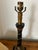 Late 20th Century Black and Gold Neoclassical Style Column Lamp With Painted Florals For Sale - Image 10 of 12