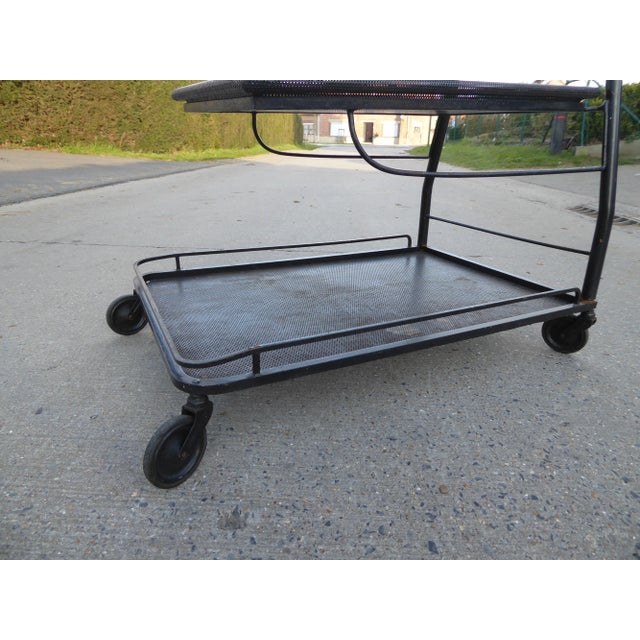 Mid-Century Modern French Demon Serving Bar Cart by Mathieu Mategot for Atelier Matégot For Sale - Image 3 of 11