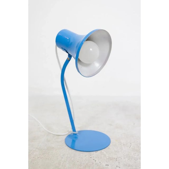1960s Small Vintage Blue Table Lamp, 1960s For Sale - Image 5 of 6