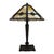 Arts & Crafts Antique Bradley & Hubbard Arts & Crafts 8-Panel Slag Glass Table Lamp C1920 For Sale - Image 3 of 12