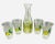 Vintage Cresi Hand Painted Lemons Carafe with 4 Glasses a Set of 5. Enjoy the perfect refreshment with this beautiful set....