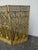 Vintage French Country Yellow Ornate Three Panel Fireplace Screen For Sale - Image 4 of 18