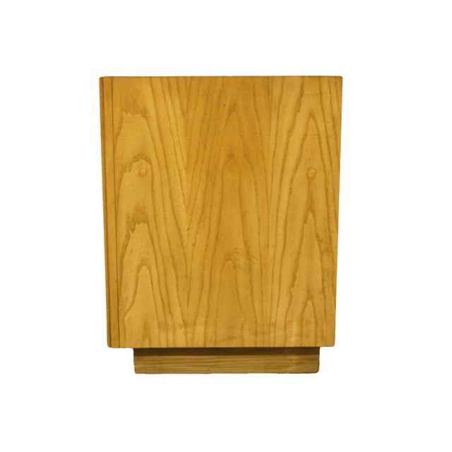 Wood White of Mebane Contemporary Asian Inspired 26" Cabinet Nightstand 755-71 in Sand Finish For Sale - Image 7 of 11