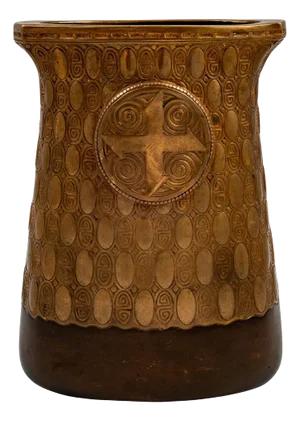 Art Nouveau Austrian Bronze Vase by Gustav Gurschner, 1912