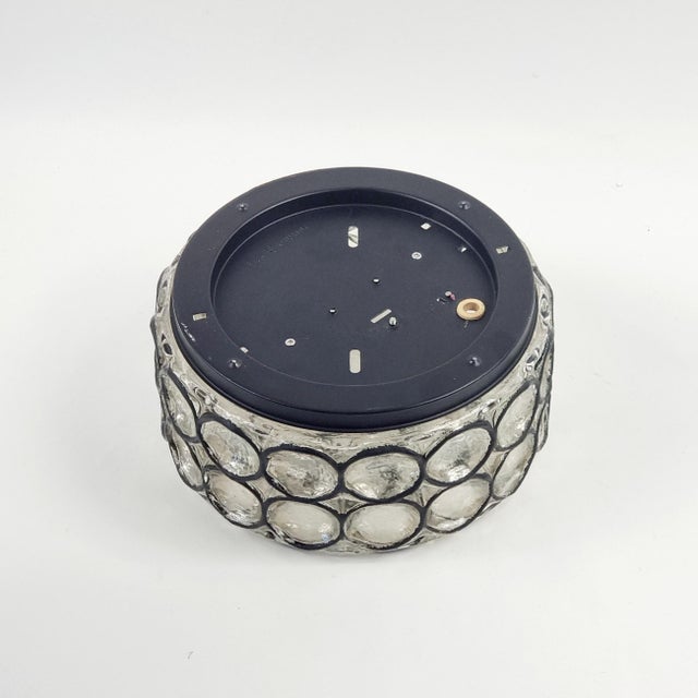 Transparent 1970s Mid-Century Modern Glass Flush Mount/Ceiling Light From Limburg, Germany, 1970s For Sale - Image 8 of 9